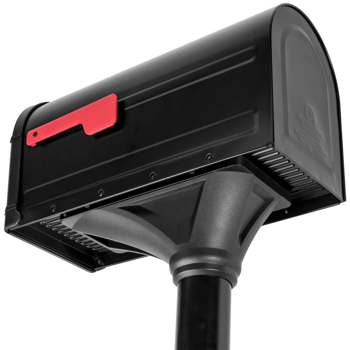 Architectural Mailboxes Roxbury Steel Post Mounted Mailbox with